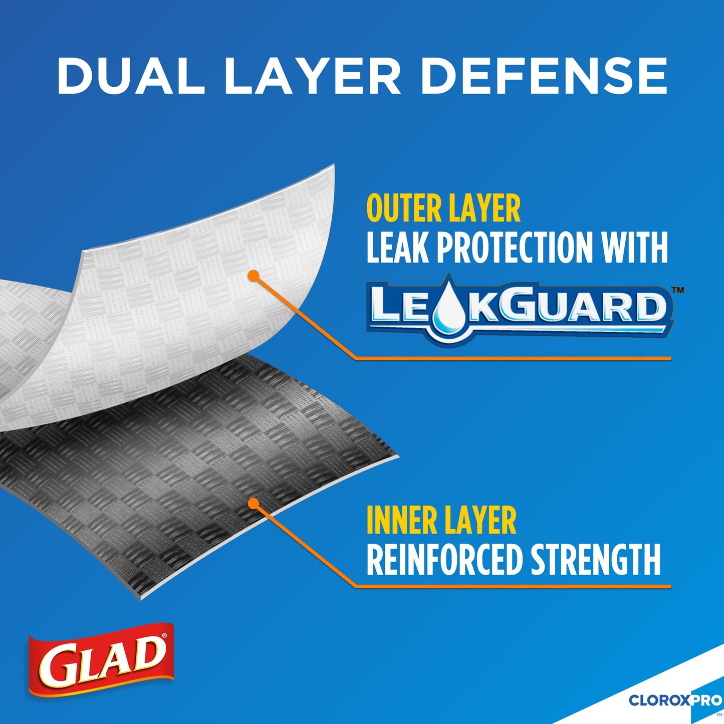 CloroxPro® Glad® ForceFlex Tall Kitchen Trash Bag 13 gal. Gray LLDPE 0.95 mil 24 X 28 Inch Flat Pack (741364_CS)