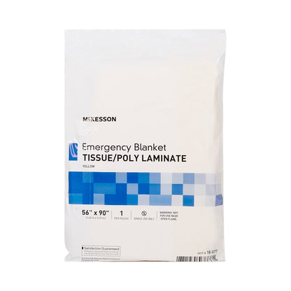 McKesson Emergency Blanket 56 X 90 Inch Tissue / Poly Laminate 10 oz. (440936_CS)