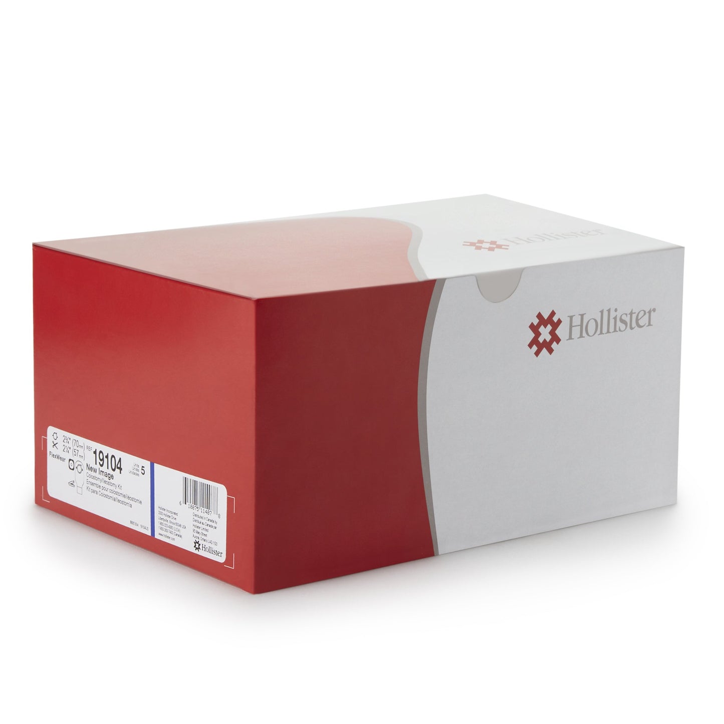 New Image™ Ileostomy / Colostomy Pouch Two-Piece System 12 Inch Length Flat, Trim to Fit 2-1/4 Inch Stoma Drainable (532941_BX)