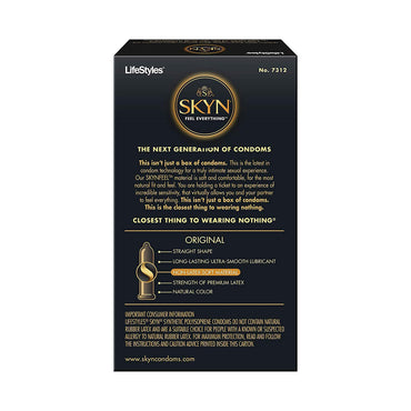 Lifestyles® Skyn® Condom Lubricated 12 per Box (806875_BX)