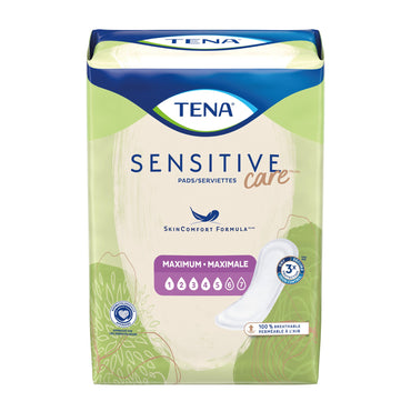 TENA® Sensitive Care Maximum Bladder Control Pad 13 Inch Length Heavy Absorbency Dry-Fast Core™ One Size Fits Most (1121152_CS)