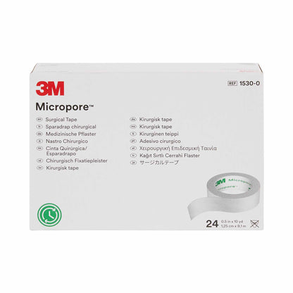 3M™ Micropore™ Medical Tape White 1/2 Inch X 10 Yard Paper NonSterile (5766_BX)