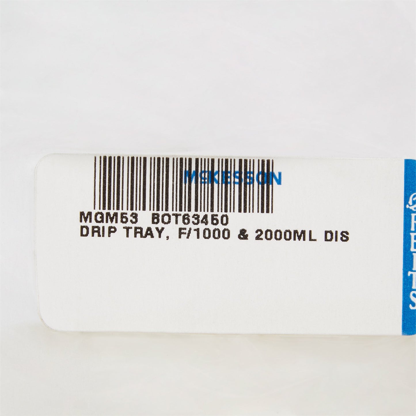McKesson Brand Dispenser Drip Tray White, ABS Plastic, 4W X 3-3/4D X 5-1/2H Inch (822620_EA)