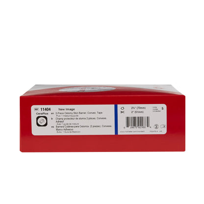 New Image™ CeraPlus™ Ostomy Barrier Trim to Fit, Extended Wear Adhesive Tape Borders 70 mm Flange Blue Code System Up to 2 Inch Opening (970805_EA)