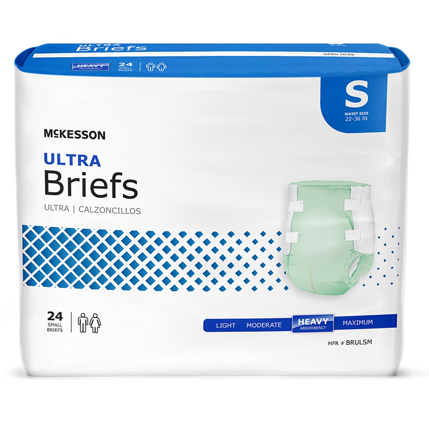 McKesson Ultra Unisex Adult Incontinence Brief Small Disposable Heavy Absorbency (884171_CS)