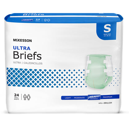 McKesson Ultra Unisex Adult Incontinence Brief Small Disposable Heavy Absorbency (884171_CS)