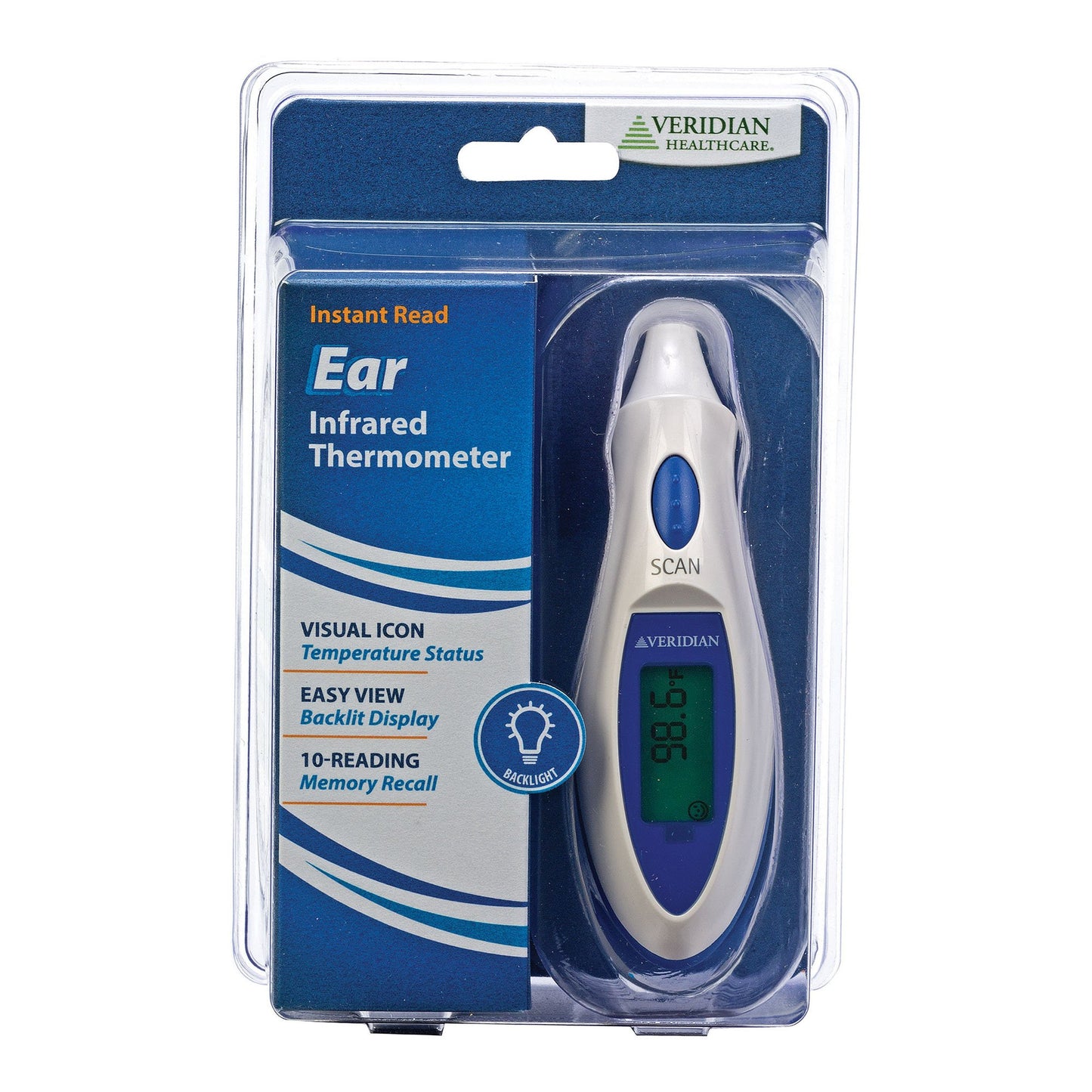 Veridian Tympanic Ear Thermometer Ear Probe Handheld (1226071_EA)