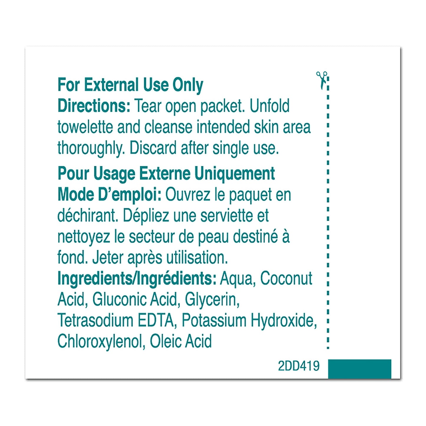 PDI® Castile Soap Towelette Individual Packet Scented 100 Count (120257_BX)