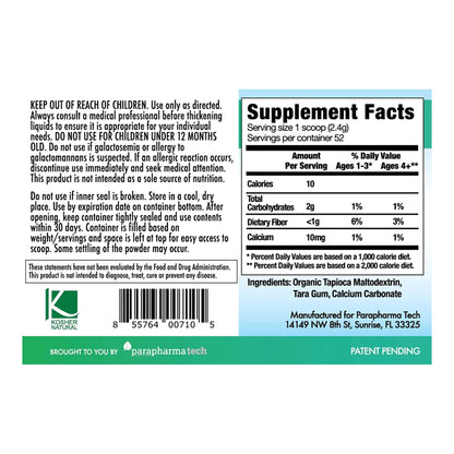 purathick™ Food and Beverage Thickener 4.4 oz. Jar Unflavored Powder IDDSI Level 1 Slightly Thick (1219261_EA)