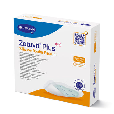 Zetuvit® Plus Silicone Border Super Absorbent Dressing Silicone Adhesive 7 X 7 Inch Sacral (1235830_BX)