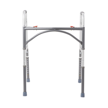 McKesson Bariatric Dual Release Folding Walker Adjustable Height Steel Frame 500 lbs. Weight Capacity 32-1/2 to 39 Inch Height (1065262_EA)