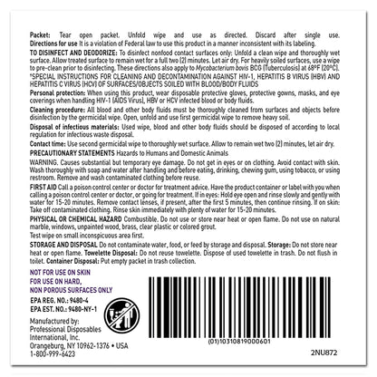 Super Sani-Cloth® Surface Disinfectant Cleaner Premoistened Germicidal Manual Pull Wipe 50 Count Individual Packet Alcohol Scent NonSterile (188692_SL)