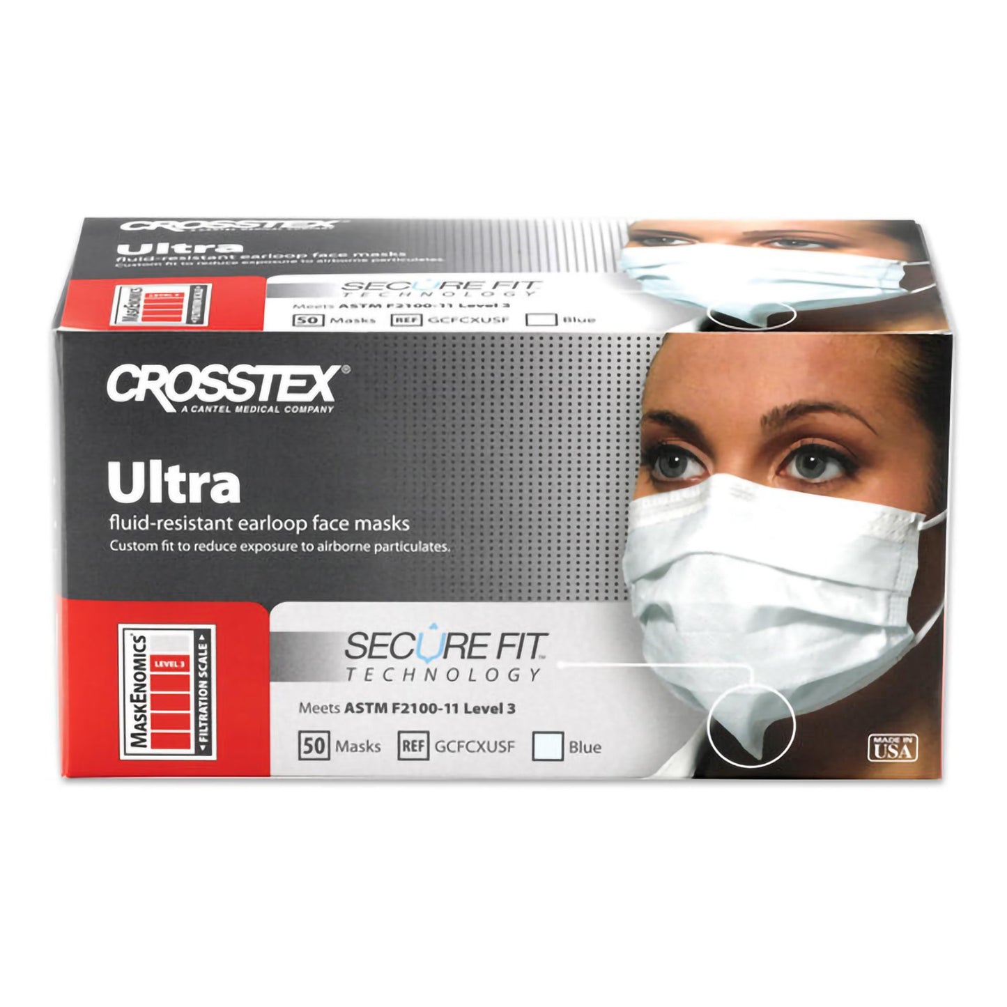 Ultra™ Procedure Mask ASTM Level 3 Earloops One Size Fits Most (854200_BX)