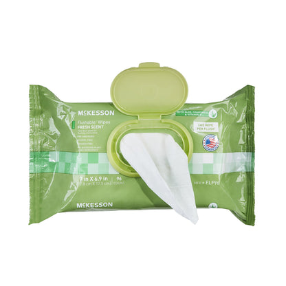 McKesson Flushable Personal Wipe Soft Pack Scented 96 Count (1241752_CS)