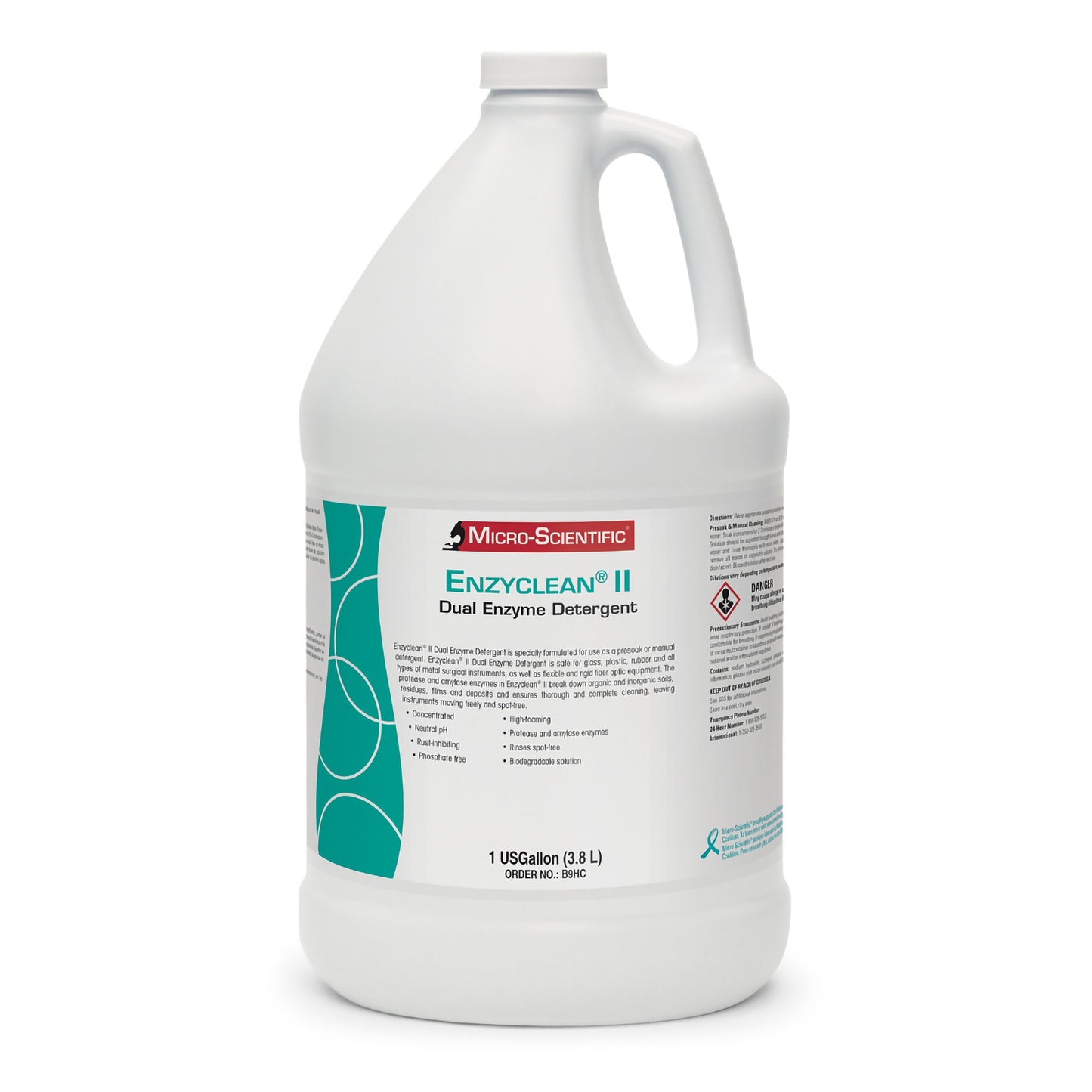 Enzyclean® II Dual Enzymatic Instrument Detergent Liquid Concentrate 1 gal. Jug Spearmint Scent (244200_EA)
