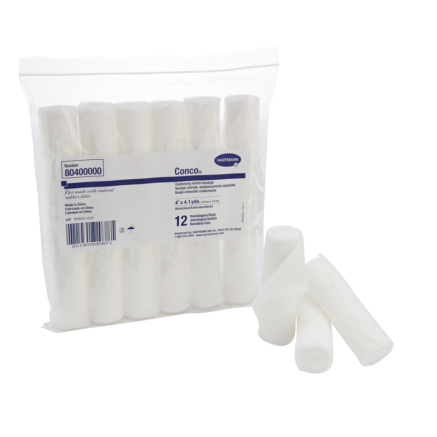 Conco® Conforming Bandage 4 Inch X 4-1/10 Yard 1-Ply NonSterile 12 per Pack (403730_CS)