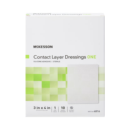 McKesson Wound Contact Layer Dressing 3 X 4 Inch Sterile (1083095_BX)