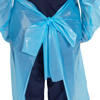McKesson Protective Procedure Gown X-Large Blue NonSterile Not Rated Disposable (1247976_CS)