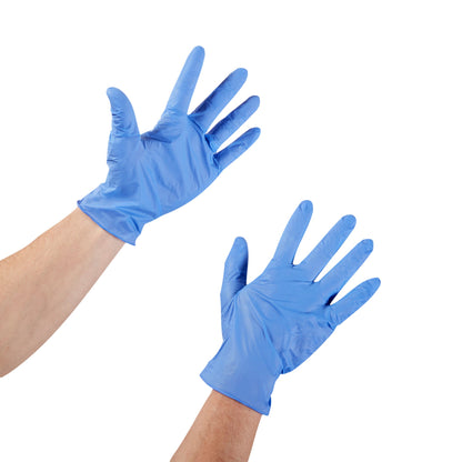 McKesson Confiderm® 3.5C Exam Glove X-Large NonSterile Nitrile Standard Cuff Length Textured Fingertips Blue Chemo Tested (767197_BX)