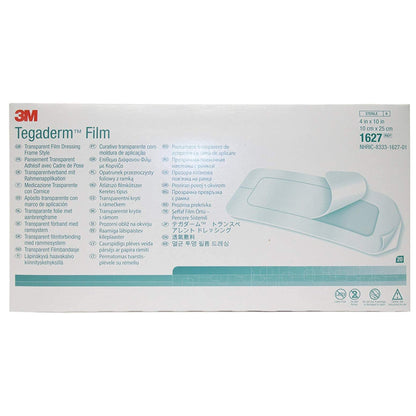 3M™ Tegaderm™ Transparent Film Dressing 4 X 10 Inch Frame Style Delivery Rectangle Sterile (124293_BX)