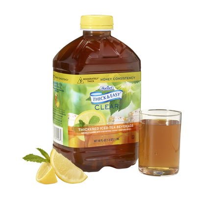 Thick & Easy® Thickened Beverage 46 oz. Bottle Iced Tea Flavor Liquid IDDSI Level 3 Moderately Thick/Liquidized (732816_CS)