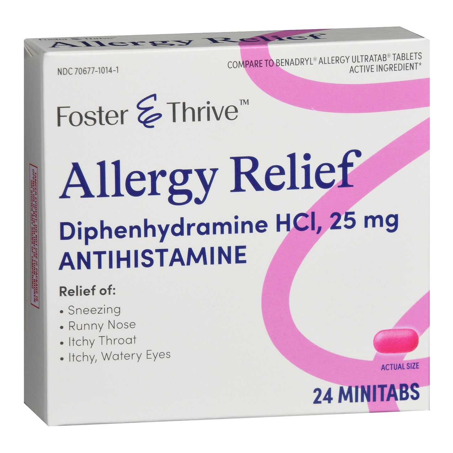 Foster & Thrive™ Allergy Relief 25 mg Strength Minitab 24 per Box (1235079_BX)