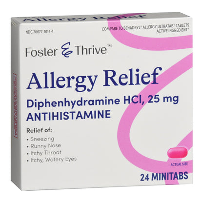 Foster & Thrive™ Allergy Relief 25 mg Strength Minitab 24 per Box (1235079_BX)