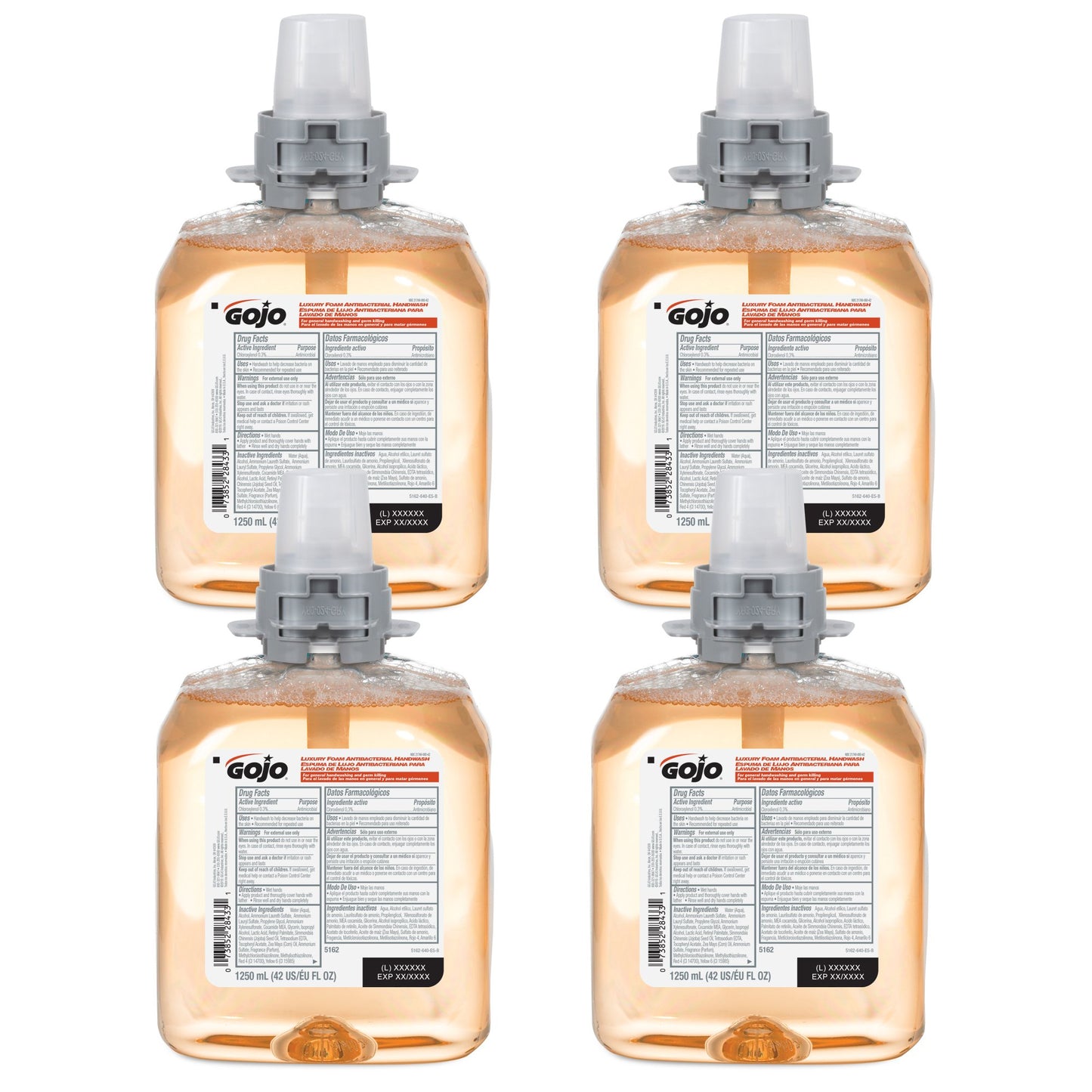 GOJO® Antibacterial Soap Foaming 1,250 mL Dispenser Refill Bottle Fruit Scent (1165674_CS)