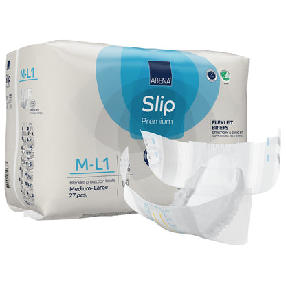Abena Slip Flexi Fit Unisex Adult Incontinence Brief Medium / Large Disposable Moderate Absorbency (1246189_PK)