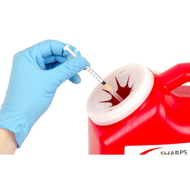 The Sharps Disposal By Mail System® PRO-TEC® Mailback Sharps Container Red Base 11 H X 6 W X 9 L Inch Vertical Entry 2 Gallon (566478_EA)