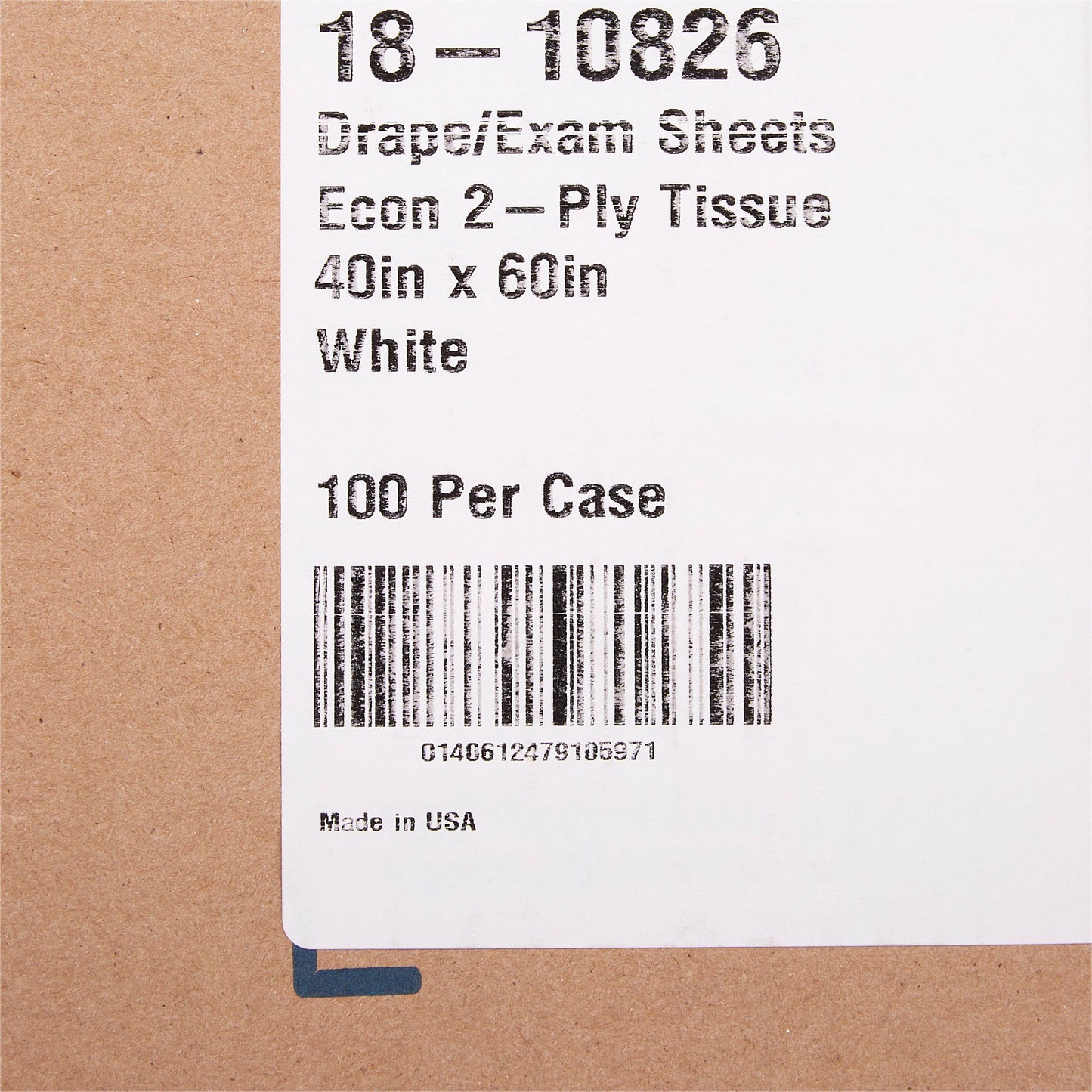 McKesson General Purpose Drape Physical Exam Drape 40 W X 60 L Inch NonSterile (201056_EA)