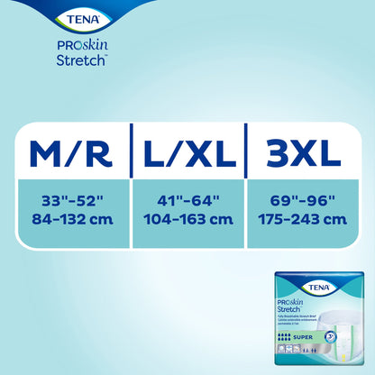 TENA ProSkin Stretch™ Super Unisex Adult Incontinence Brief 3X-Large Disposable Heavy Absorbency (897121_CS)