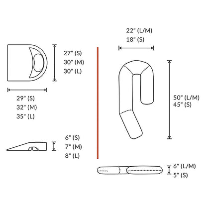 MedCline® Reflux Relief Positioner System 27 W X 29 L X 6 H Inch Foam / Gel Freestanding (1217708_EA)