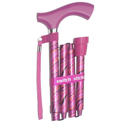 Switch Sticks® Folding Cane Aluminum 32 to 37 Inch Height Tango Print (1050002_EA)