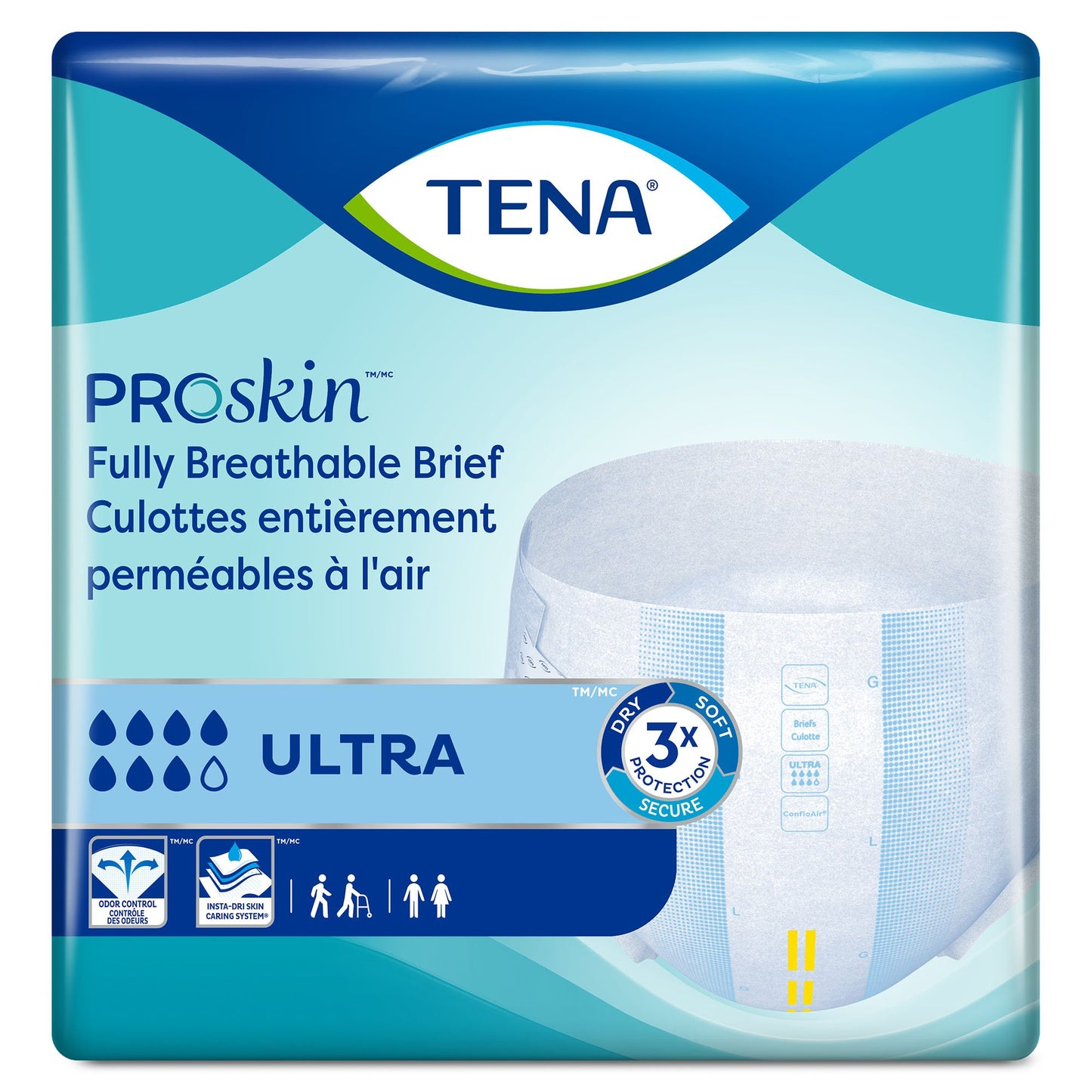 TENA ProSkin™ Ultra Unisex Adult Incontinence Brief Medium Disposable Heavy Absorbency (339179_BG)