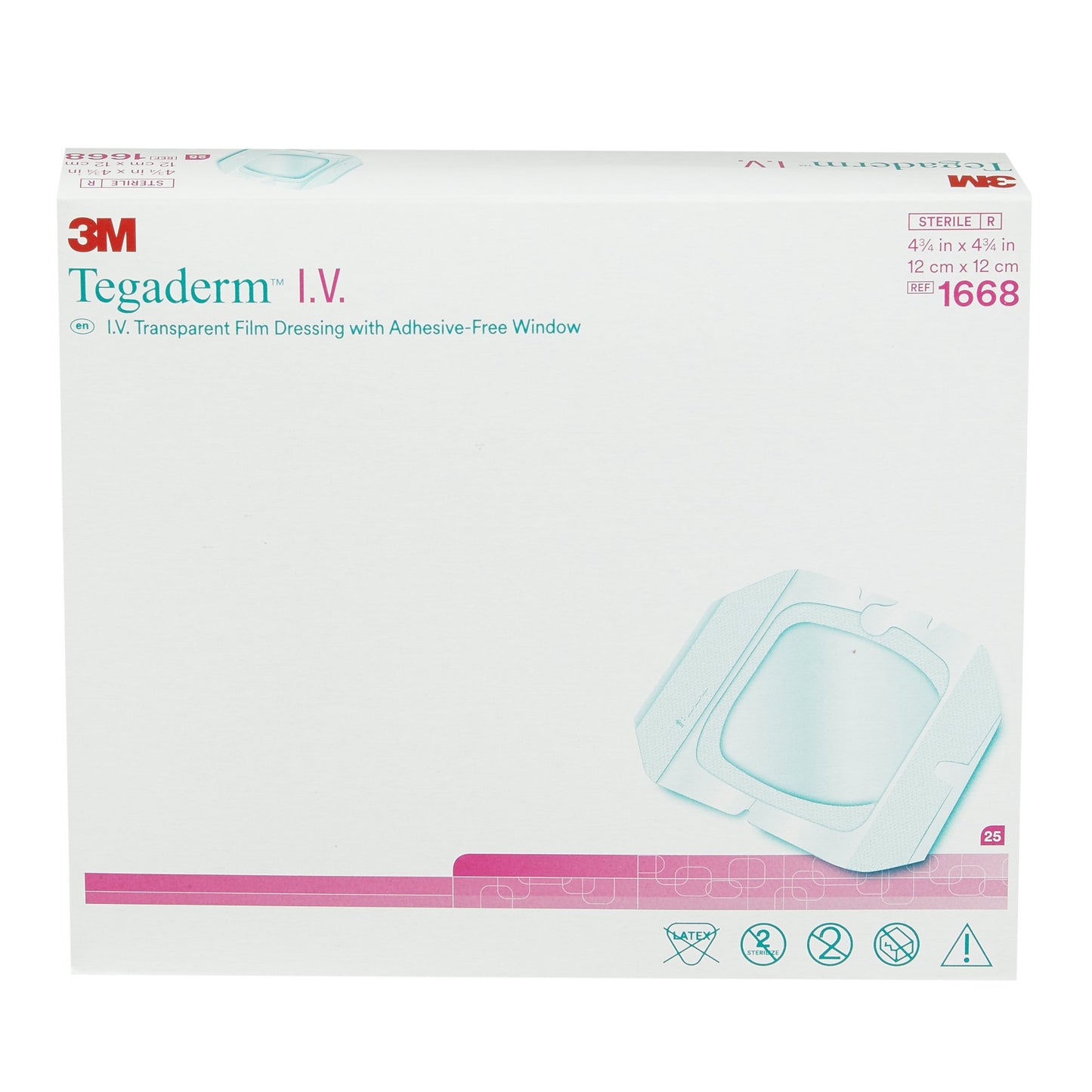3M™ Tegaderm™ I.V. Dressing Film 4-3/4 X 4-3/4 Inch Sterile (999387_CS)