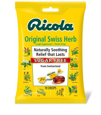 Ricola® Sugar-Free Cold and Cough Relief 4.8 mg Strength Lozenge 19 per Bag (1093082_BG)