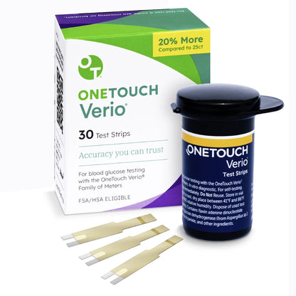 Verio Blood Glucose Test Strips 30 Strips per Pack (1220269_EA)