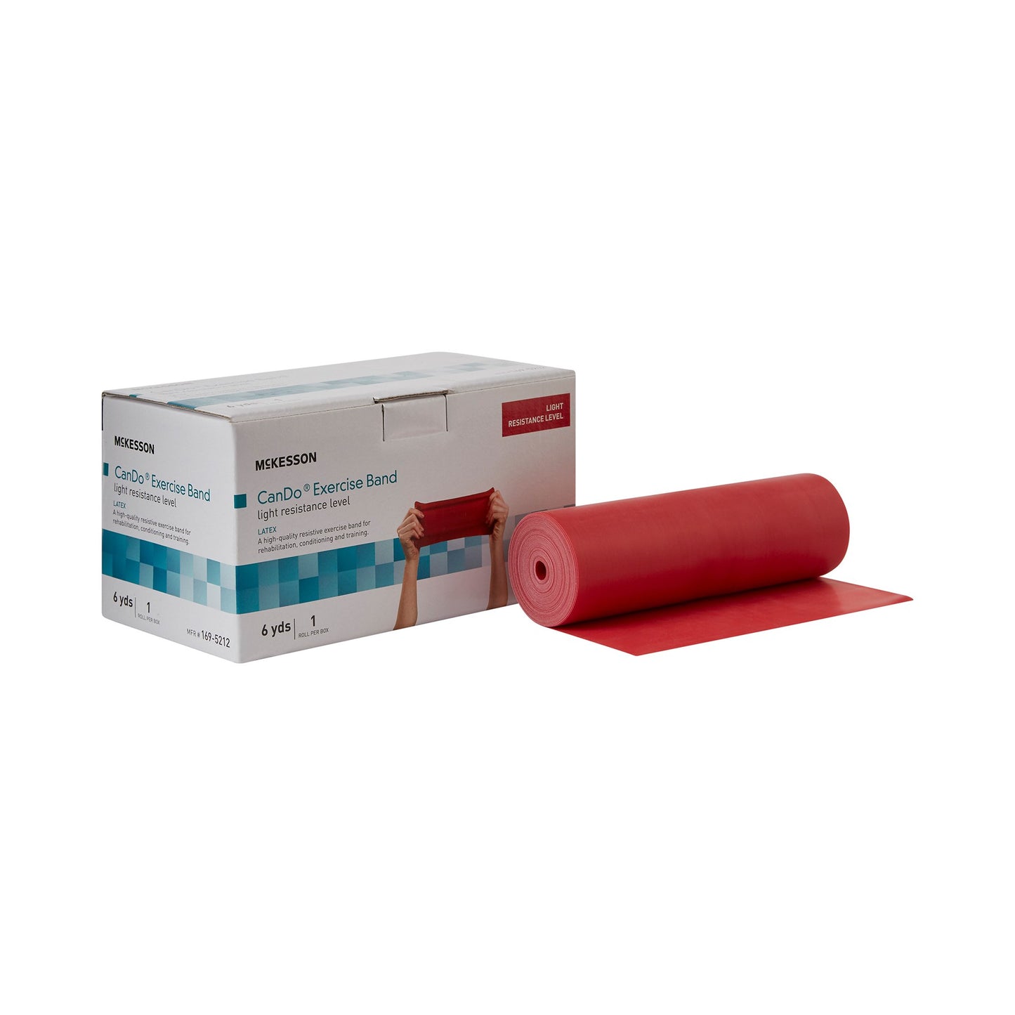 McKesson CanDo® Exercise Resistance Band Red 5 Inch X 6 Yard Light Resistance (1073305_EA)