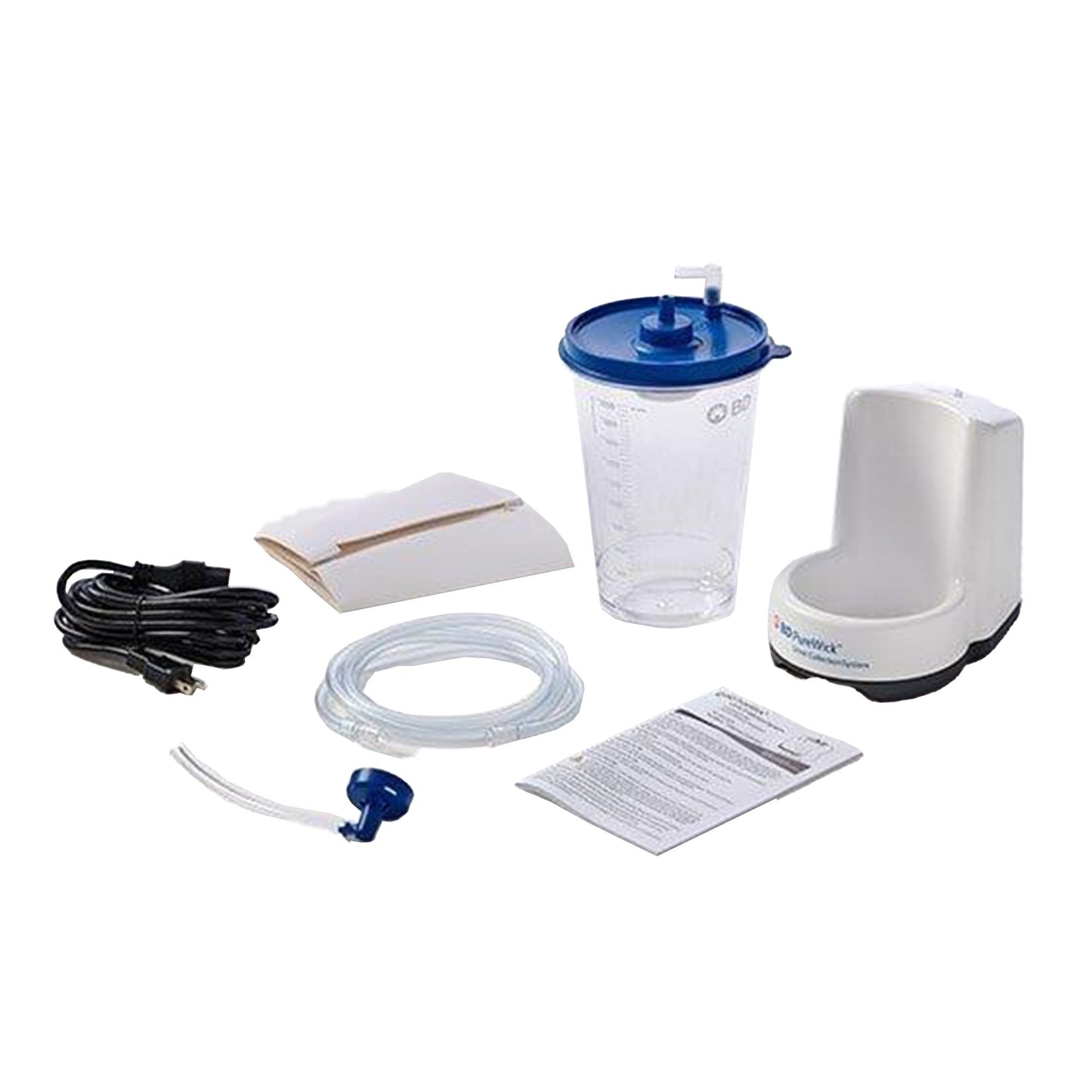 PureWick™ Urine Collection System Rechargable Litium Ion Battery, Suction Pump, 2000 mL Collection Canister with Lid, Pump Tubing, Collector Tubing, Elbow Connector, 2 Privacy Covers, Power Cord (1209943_EA)