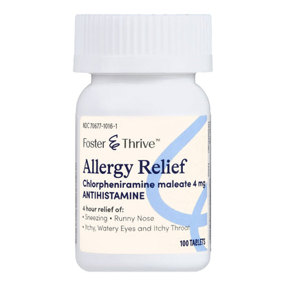 Foster & Thrive™ Allergy Relief 4 mg Strength Tablet 100 per Bottle (1235095_BT)