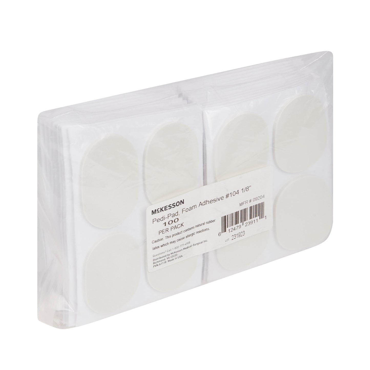 McKesson Pedi-Pad Foot Pad Size 104 Adhesive Foot (1111075_PK)