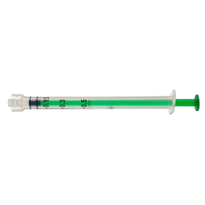 SnapMedical™ Epinephrine Syringe 0.5 mL Luer Lock Tip Without Safety (1195521_BX)