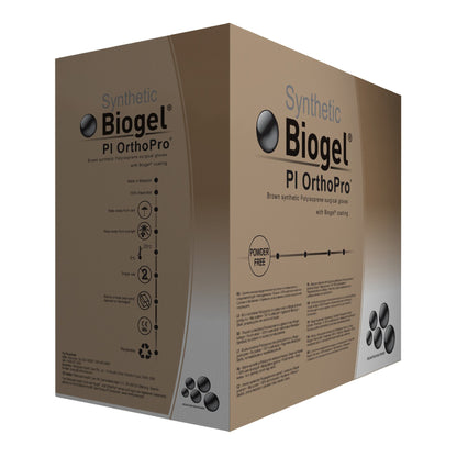 Biogel® PI OrthoPro® Surgical Glove Size 7.5 Sterile Polyisoprene Standard Cuff Length Micro-Textured Brown Not Chemo Approved (798915_BX)