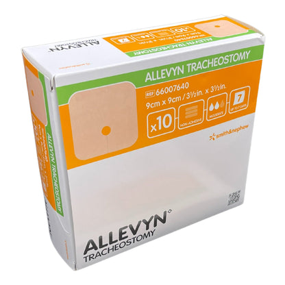 Allevyn Tracheostomy Foam Dressing 3-1/2 X 3-1/2 Inch Without Border Film Backing Nonadhesive Fenestrated Square Sterile (1243288_EA)