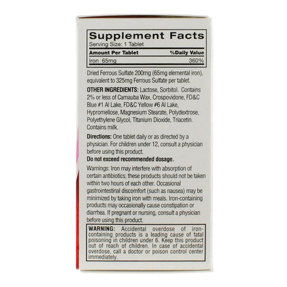 Feosol® Mineral Supplement Iron 65 mg Strength Tablet 120 per Bottle (873069_BT)