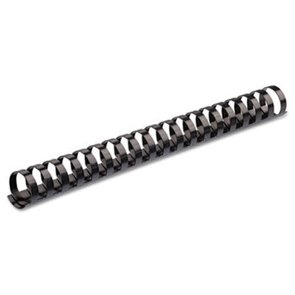 Fellowes Plastic Comb Bindings, 3/4" Diameter, 150 Sheet Capacity, Black, 25/Pack (FEL52509)