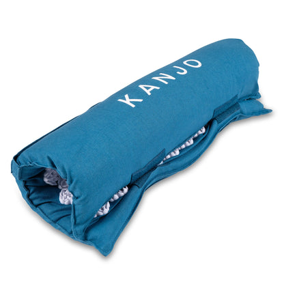 Kanjo Acupressure Foot Mat Sapphire / White Cotton-Linen Fabric / Memory Foam / Plastic 14 X 16 Inch (1236437_EA)