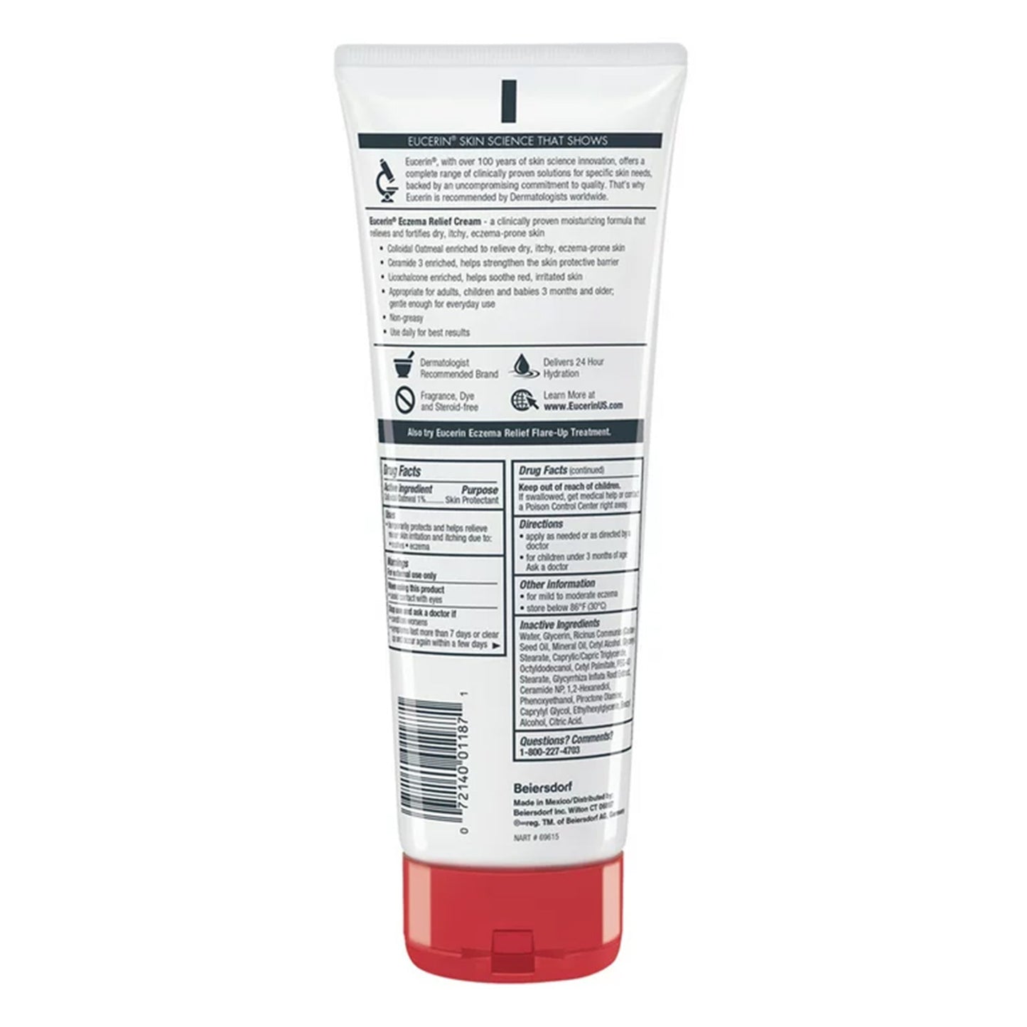 Eucerin® Eczema Relief Eczema Cream 8 oz. Tube Unscented Cream (1231867_EA)
