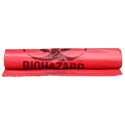 McKesson Kick Bucket Waste Bag Biohazard Symbol / Biohazard / Anti-Static 7 to 10 gal. Red 8 X 12 X 24 Inch (194671_CS)